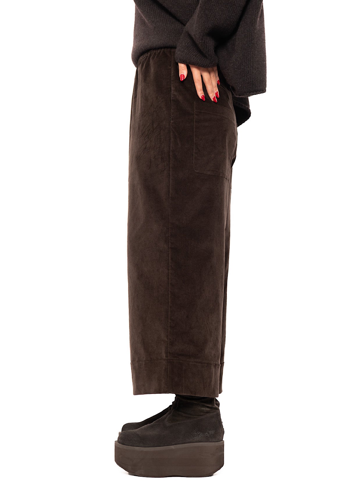 VELVET WIDE LEG GIONA TROUSER
