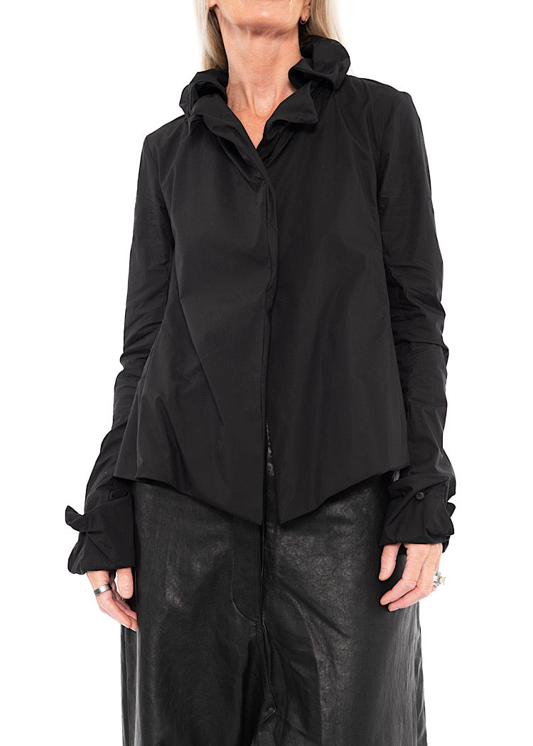 WIRED RUFFLE COTTON SHIRT