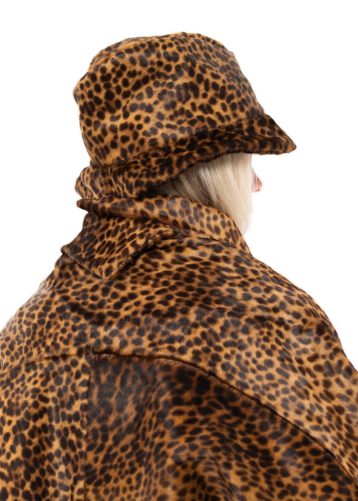 LEOPARD LEATHER HAT