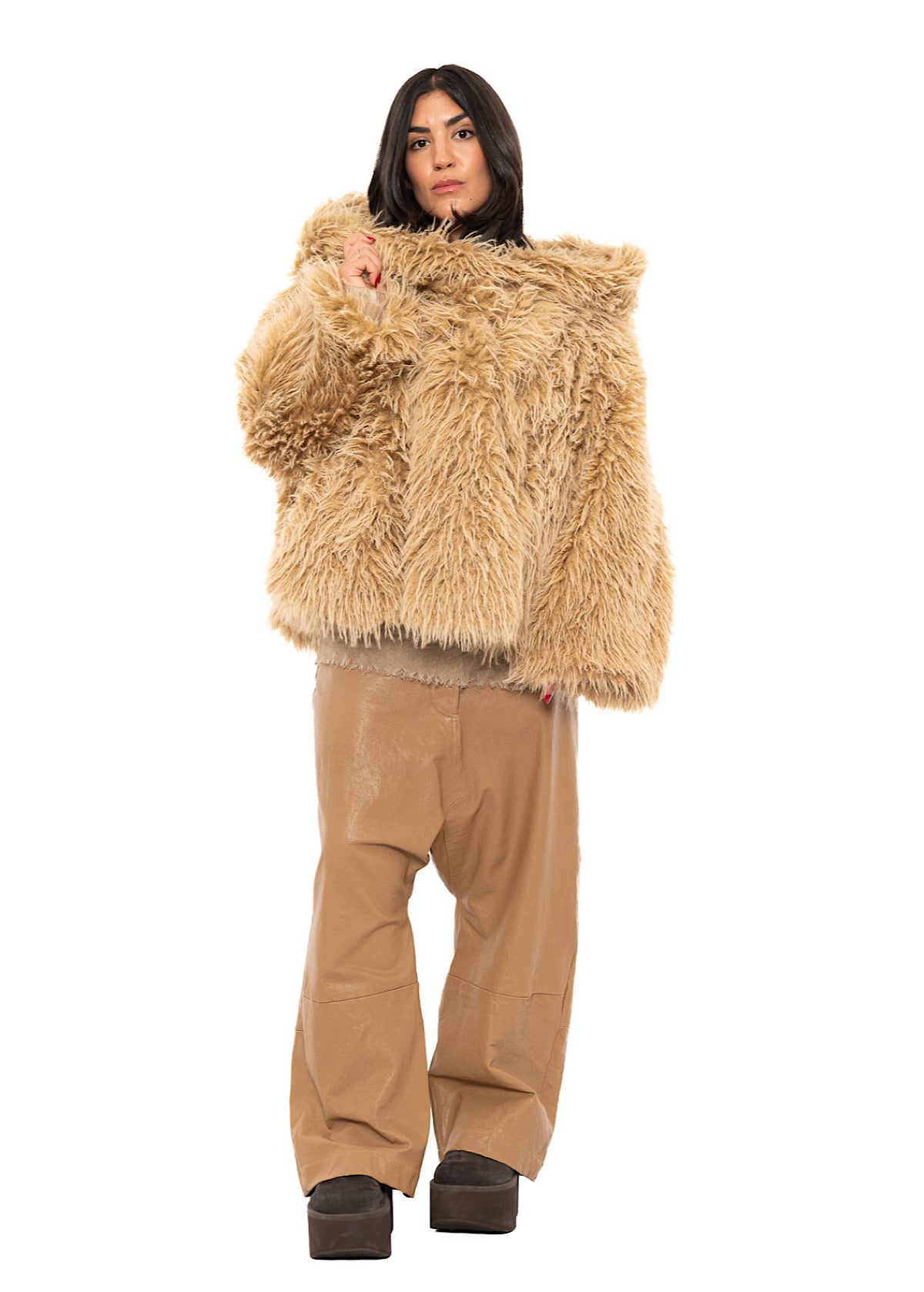 OVERSIZED FAUX FUR JACKET