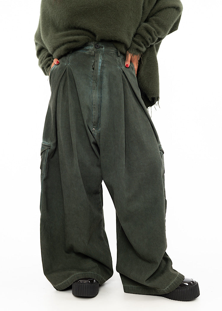 RUNDHOLZ DIP TROUSER *BLACK GLOSS* (Shown in PINE LIGHT)