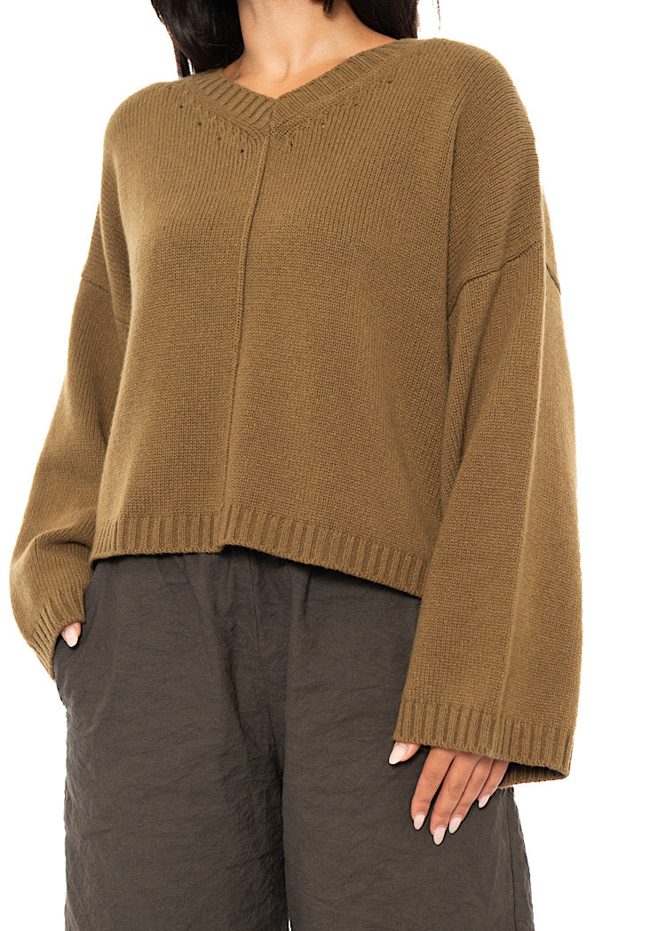 CROPPED CASHMERE-MIX KARLOTTA PULLOVER