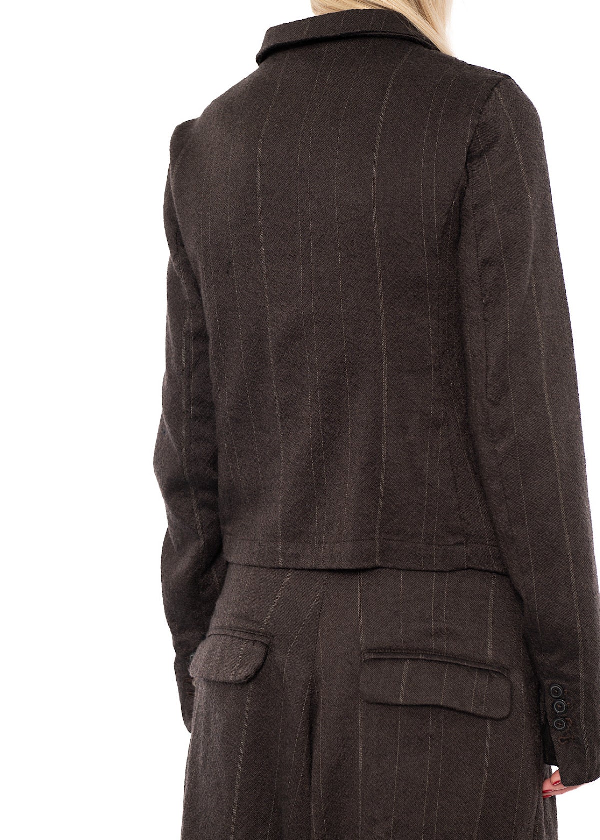 PINSTRIPE WOOL TAILORED JACKET