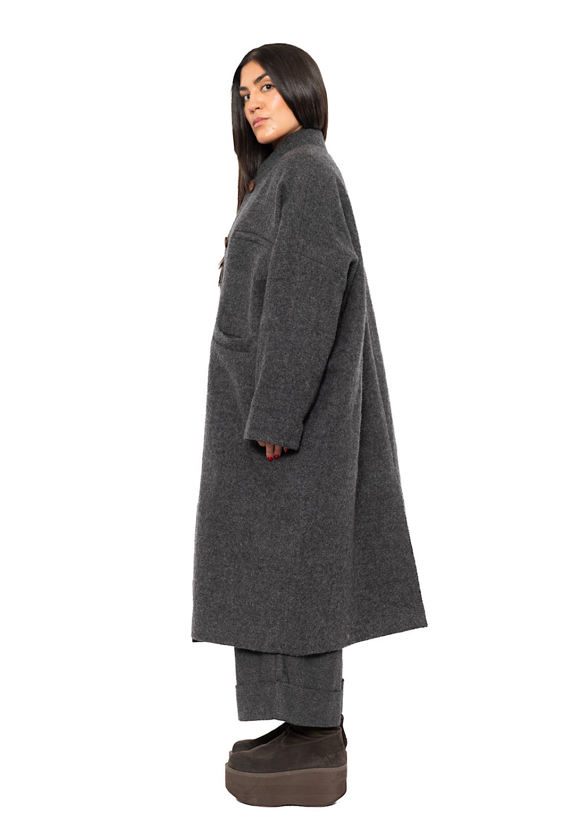 OVERSIZED VIRGIN WOOL ISA COAT
