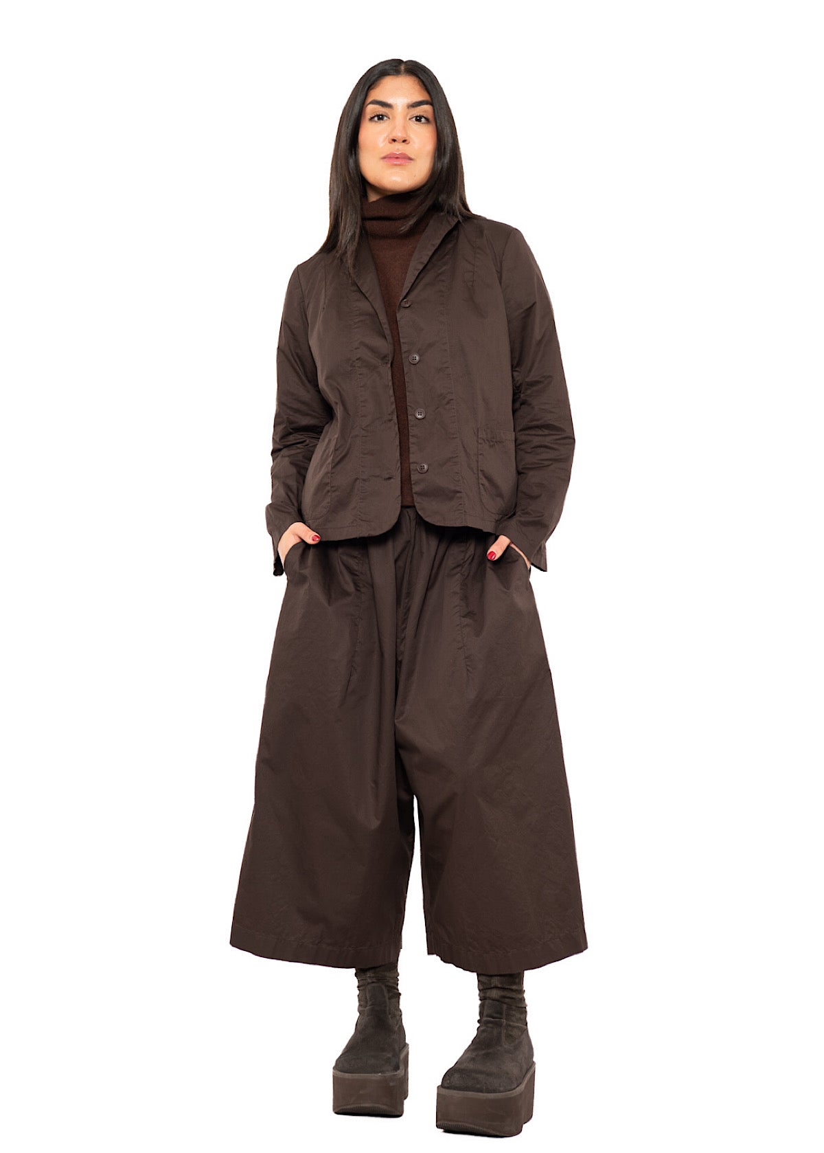 CROPPED WIDE LEG TROUSER
