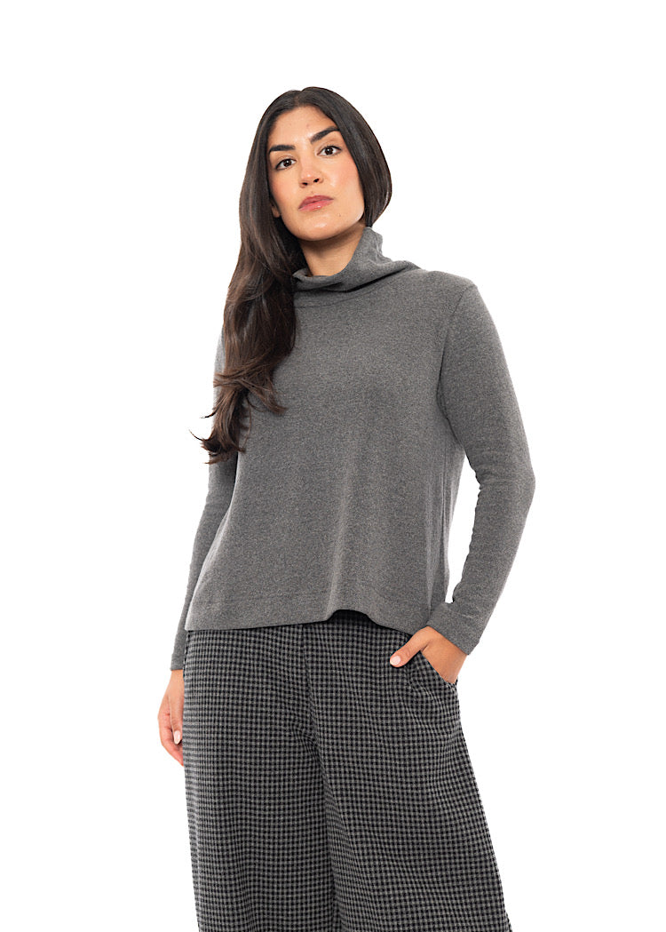 COTTON-FLEECE LYDIA PULLOVER
