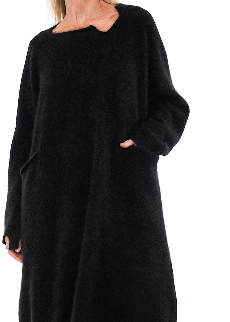 SIGNATURE RACCOON HAIR KNITTED TUNIC