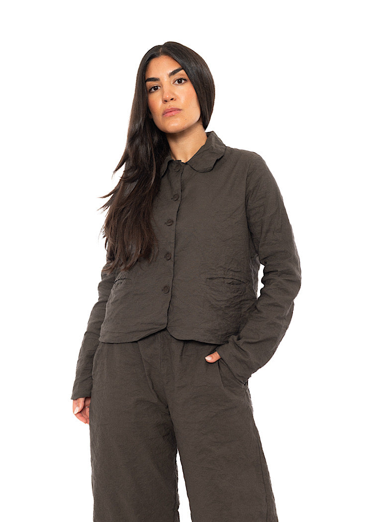 SIGNATURE CRINKLE BOXY JACKET