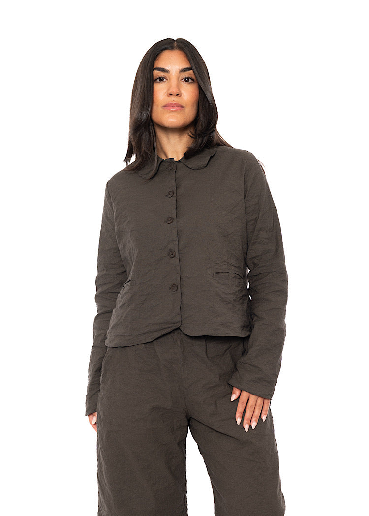SIGNATURE CRINKLE BOXY JACKET