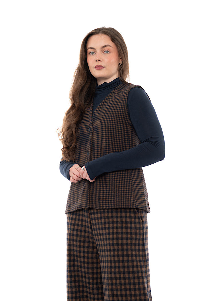 MICRO-CHECK GENNY WAISTCOAT