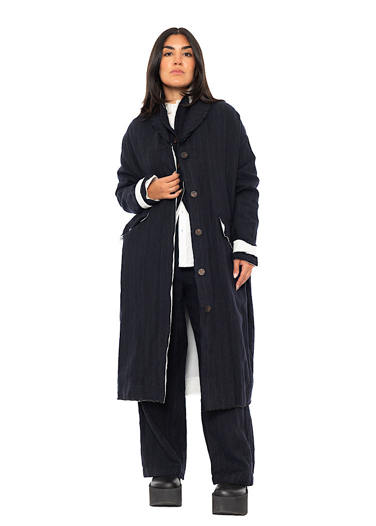 PINSTRIPE MARY COAT