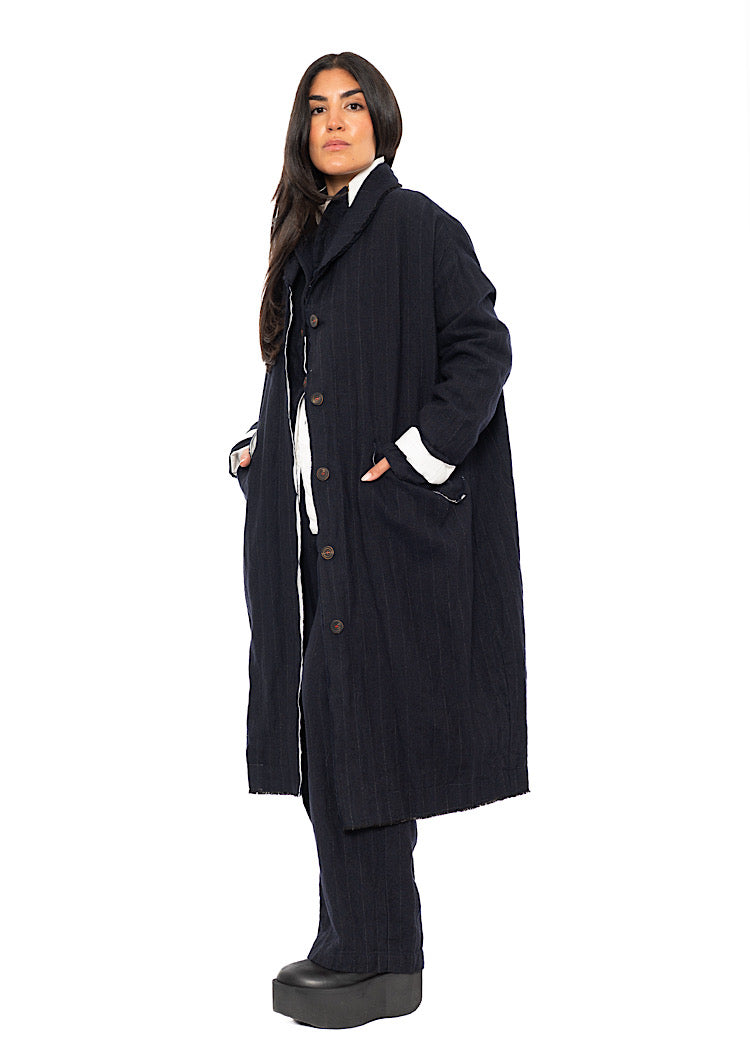 PINSTRIPE MARY COAT