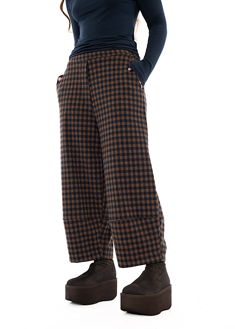 LARGE-CHECK RIMA JQ TROUSER