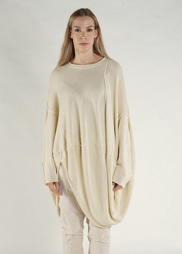 PRE-ORDER RUNDHOLZ MAINLINE KNITTED TUNIC *PEPPER* (Shown in MARSHMALLOW)