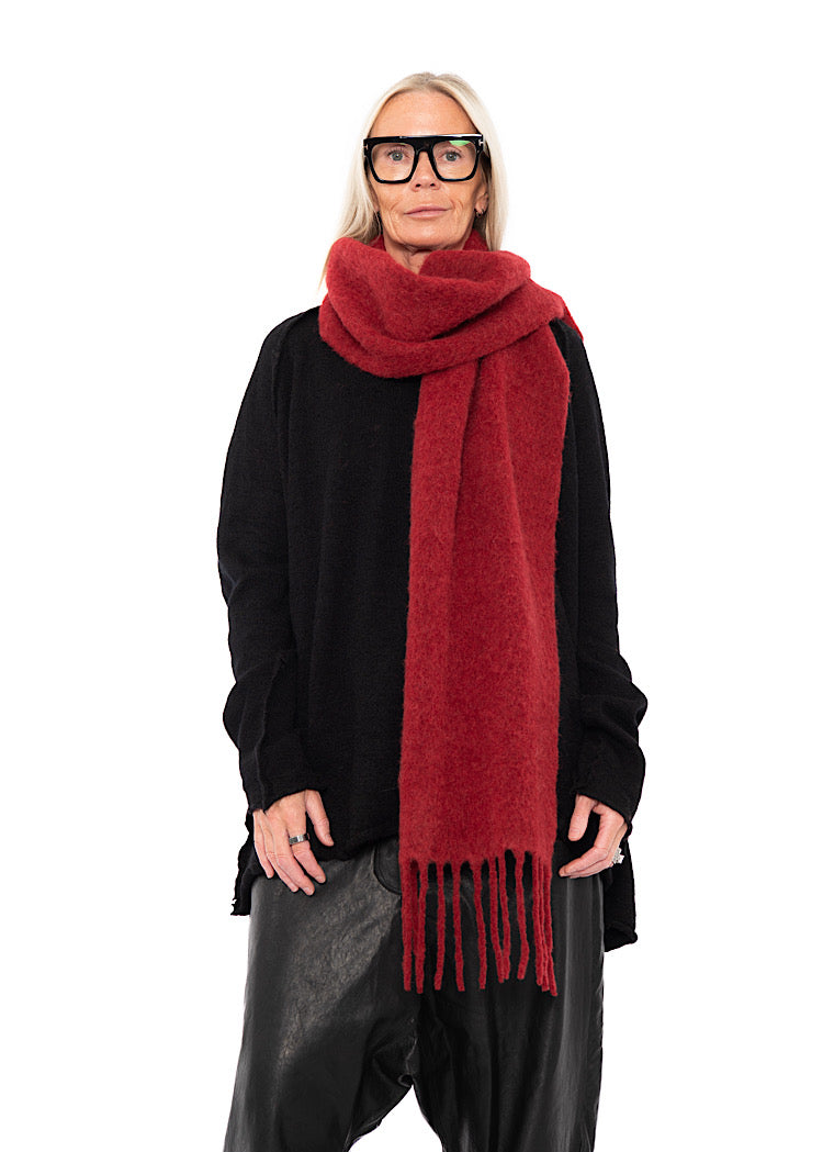 FRINGED ALPACA-BLEND SCARF