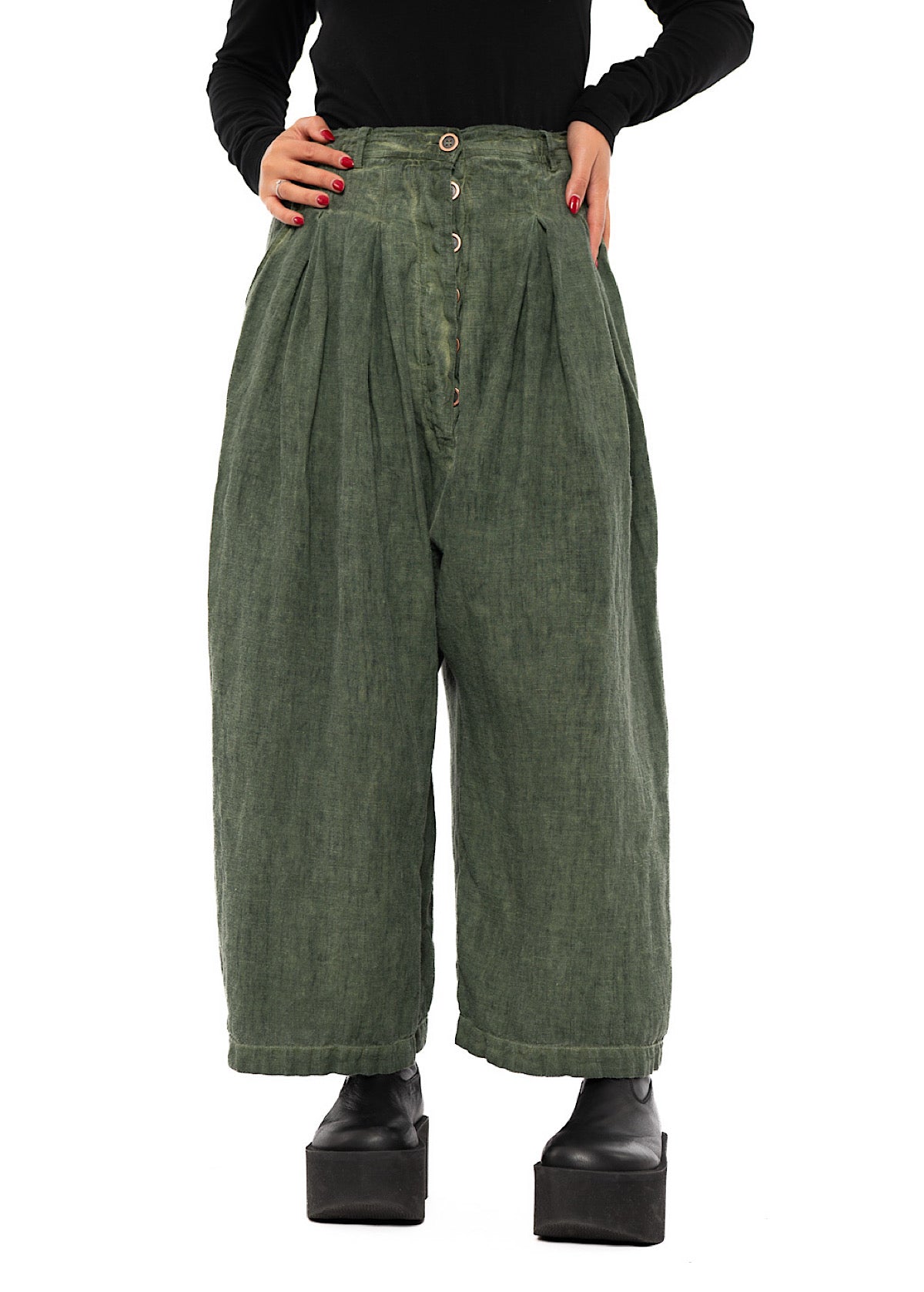 WINTER LINEN WIDE-LEG TROUSER