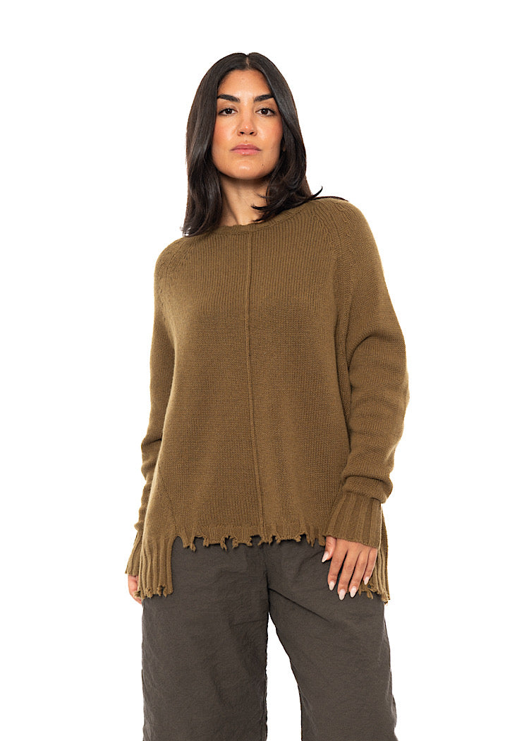 RELAXED CASHMERE-MIX KIARA PULLOVER