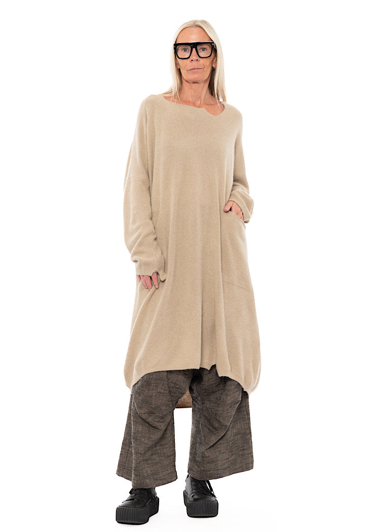SIGNATURE RACCOON HAIR KNITTED TUNIC