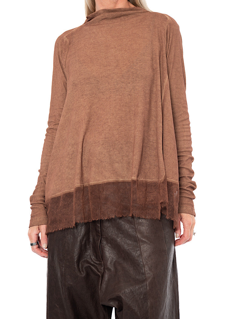 RELAXED NETTED HEM T-SHIRT