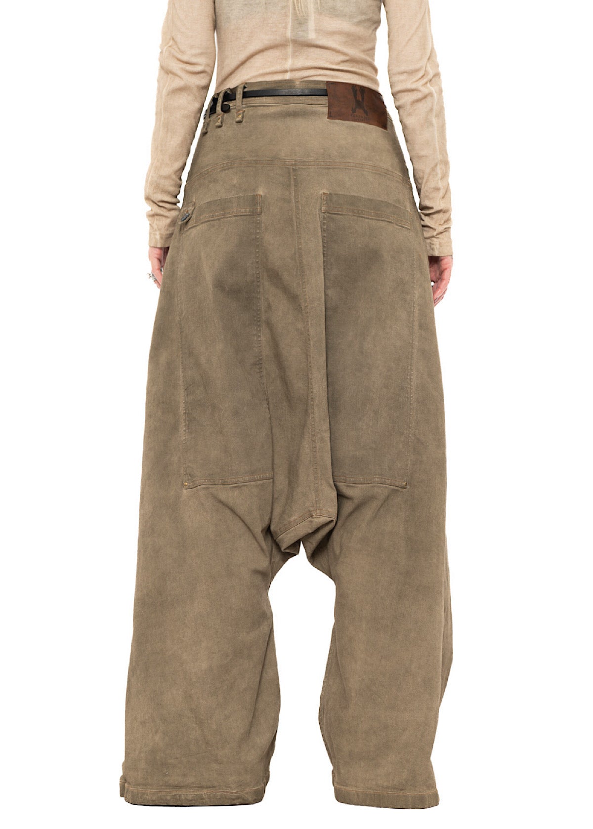 GARMENT-DYED OVERSIZED DENIM TROUSER