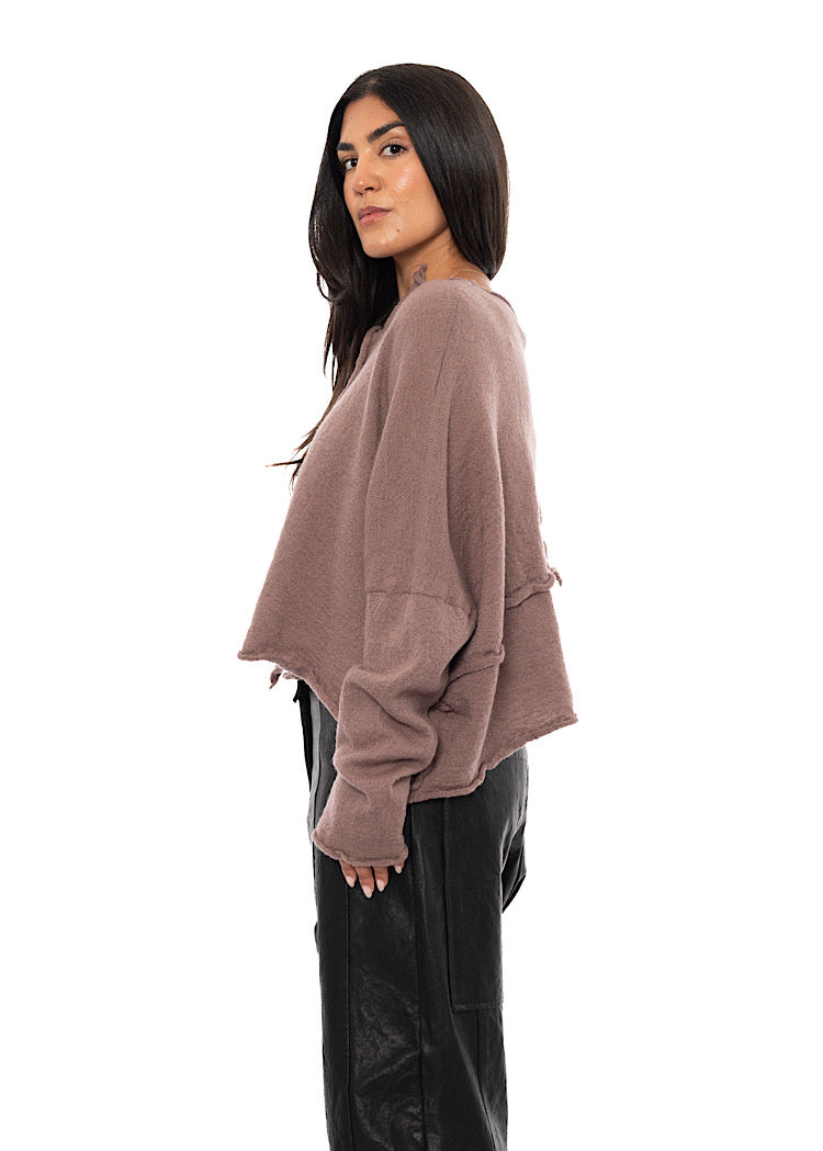 BOILED WOOL KNITTED PULLOVER
