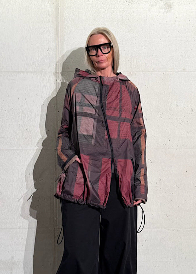 TECHNICAL RAIN JACKET *BLACK* (Shown in CHECK MULTICOLOUR)