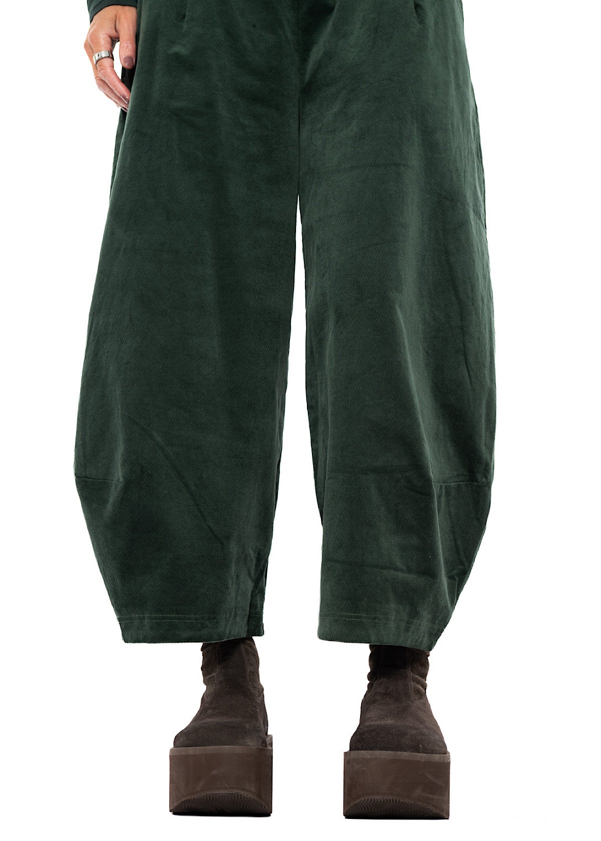 STRETCH-VELVET BALLOON TROUSER