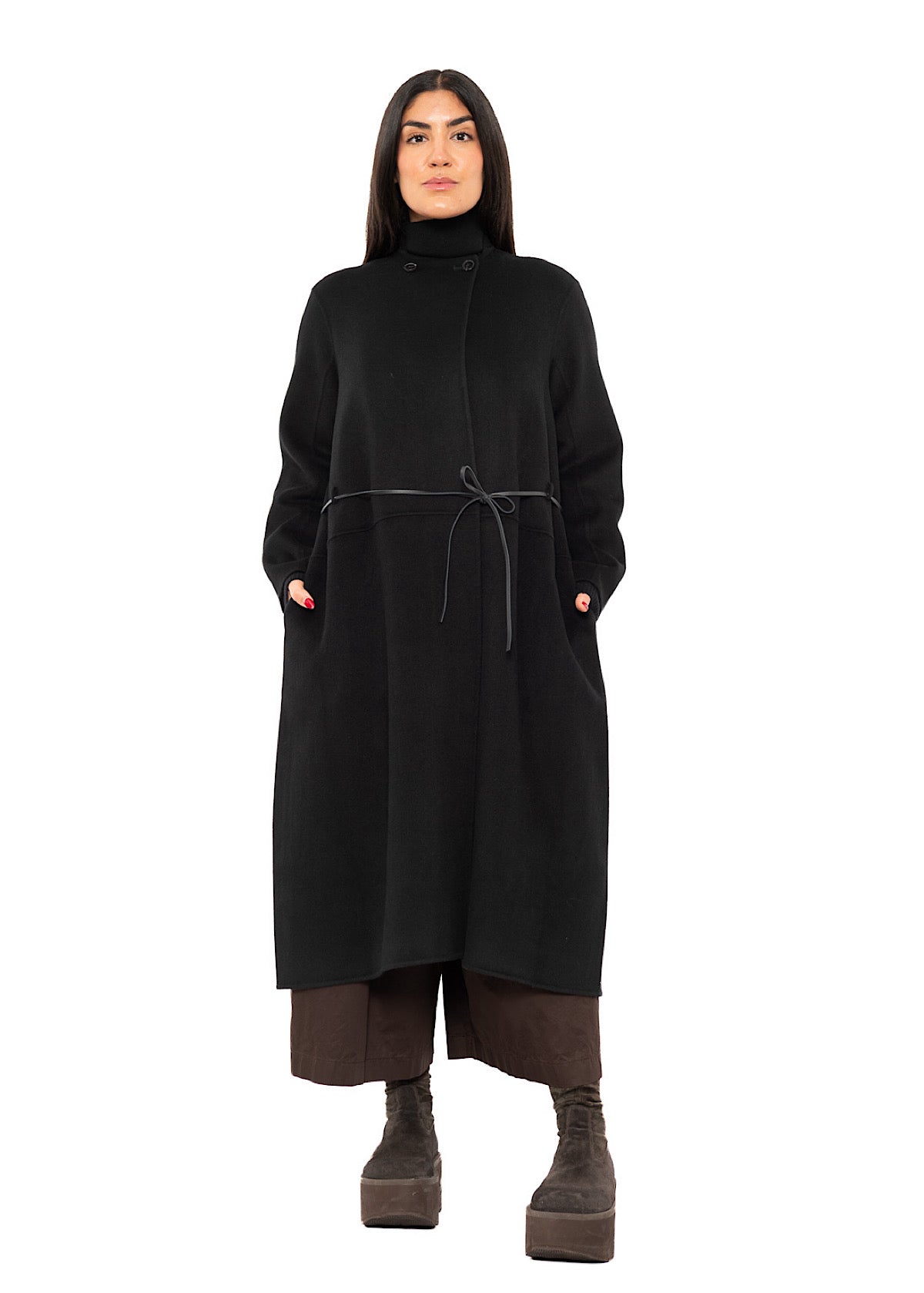 BELTED CASHMERE COAT