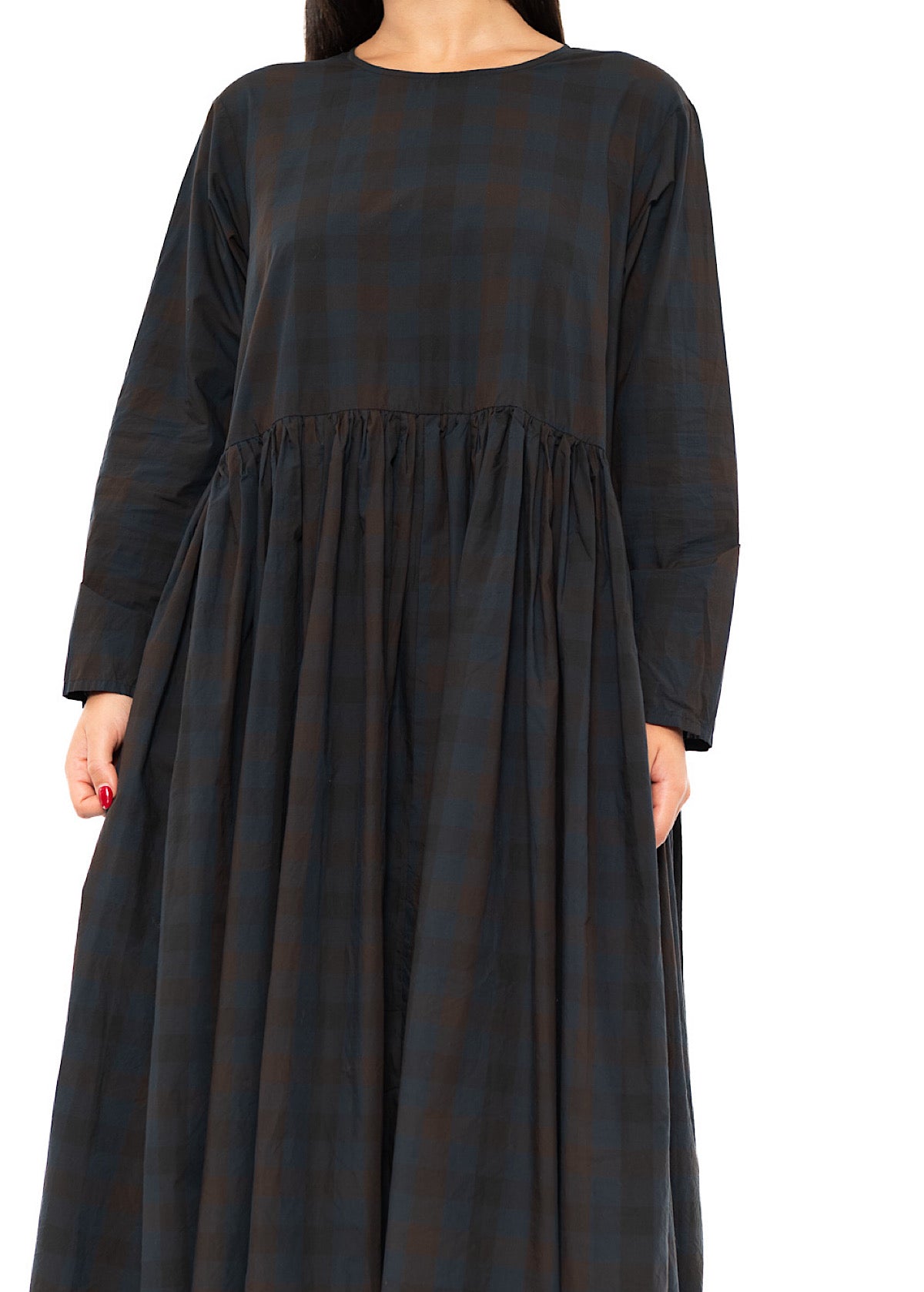 CHECKED COTTON DRESS
