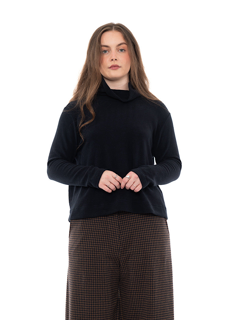 COTTON-FLEECE LYDIA PULLOVER