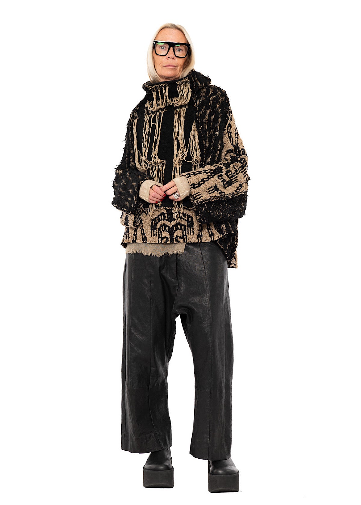 OVERSIZED TAPESTRY KNIT PULLOVER