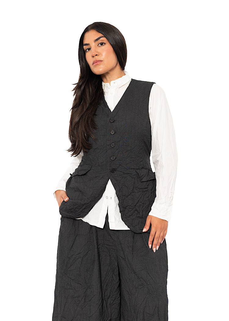 CRINKLE TAILORED WAISTCOAT