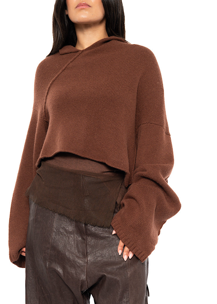 CROPPED MERINO YAK PULLOVER