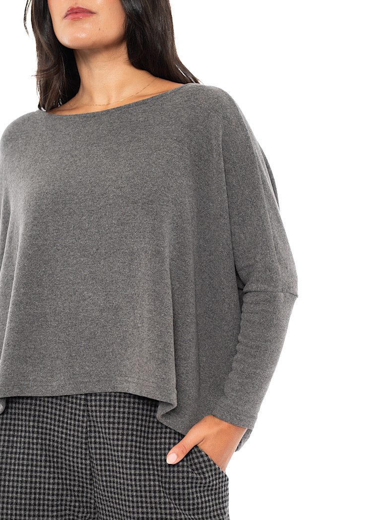 SIGNATURE COTTON-FLEECE KIRA PULLOVER