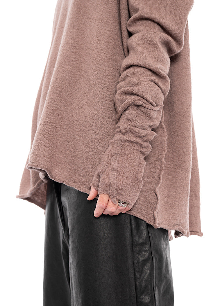 BOILED WOOL FINGERLESS CUFF