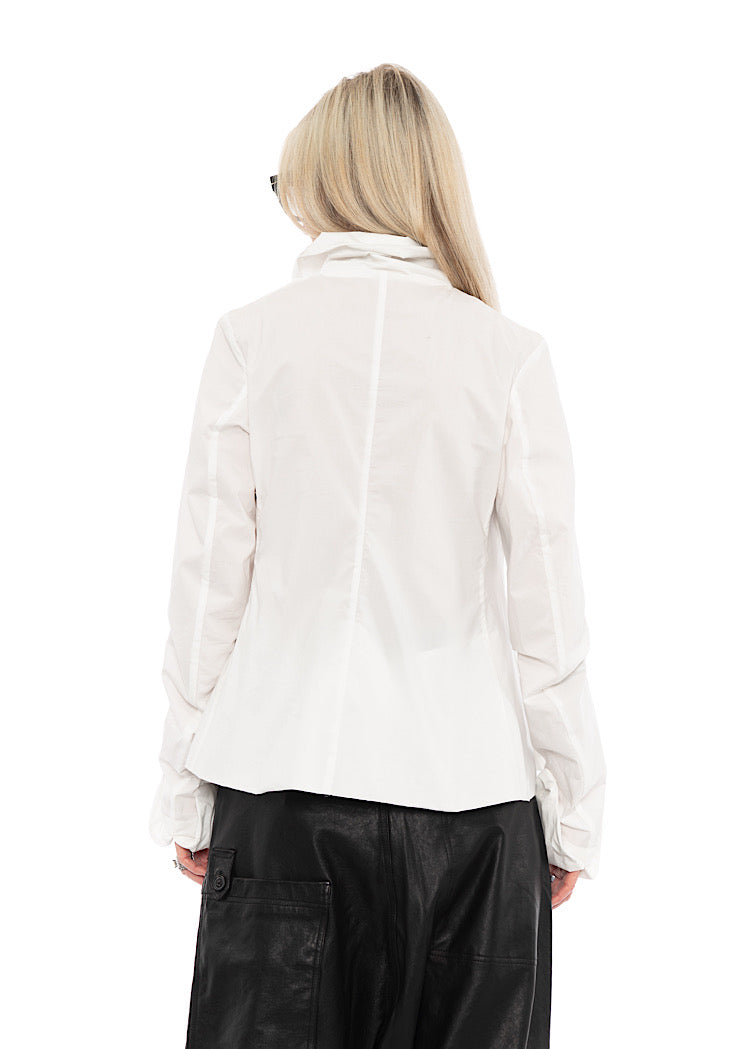 WIRED RUFFLE COTTON SHIRT