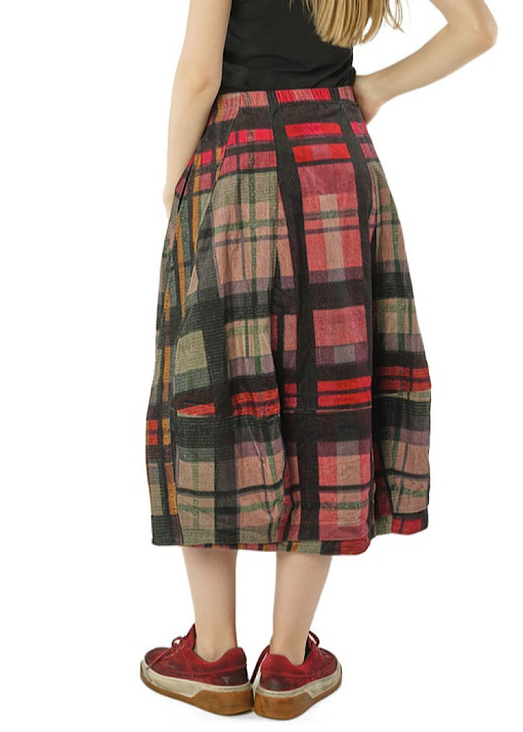 HERITAGE CHECK BALLOON SKIRT