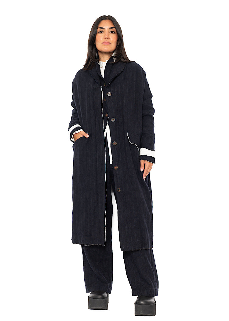 PINSTRIPE MARY COAT