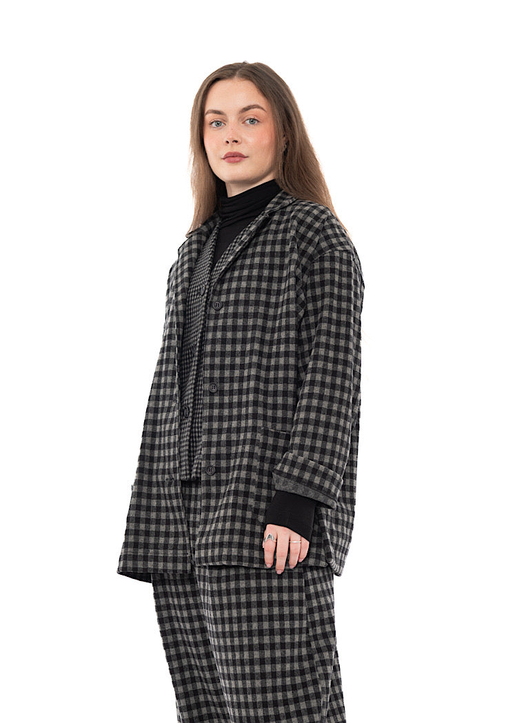 CHECKED LONGLINE CEREALE JQ JACKET