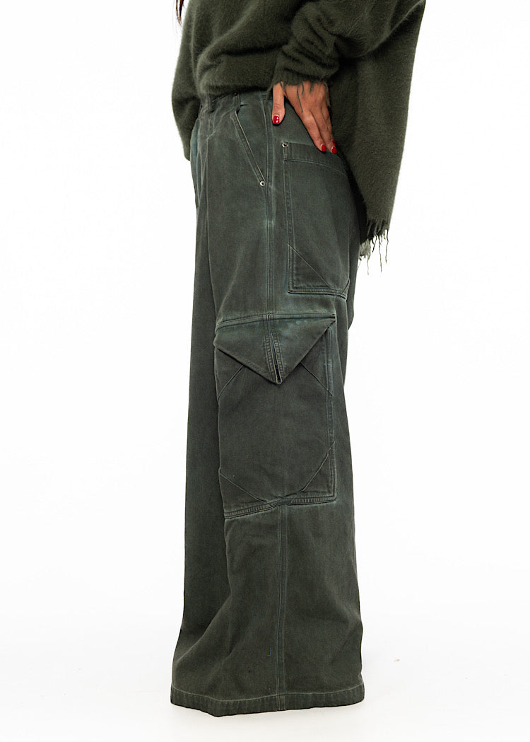 RUNDHOLZ DIP TROUSER *BLACK GLOSS* (Shown in PINE LIGHT)