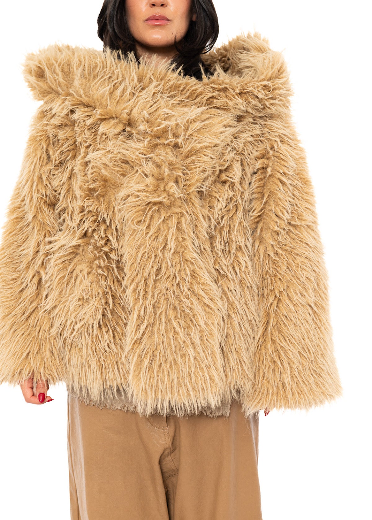OVERSIZED FAUX FUR JACKET