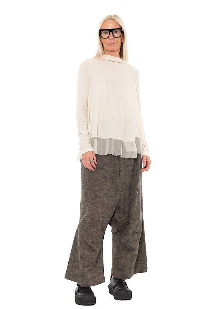 RELAXED NETTED HEM T-SHIRT