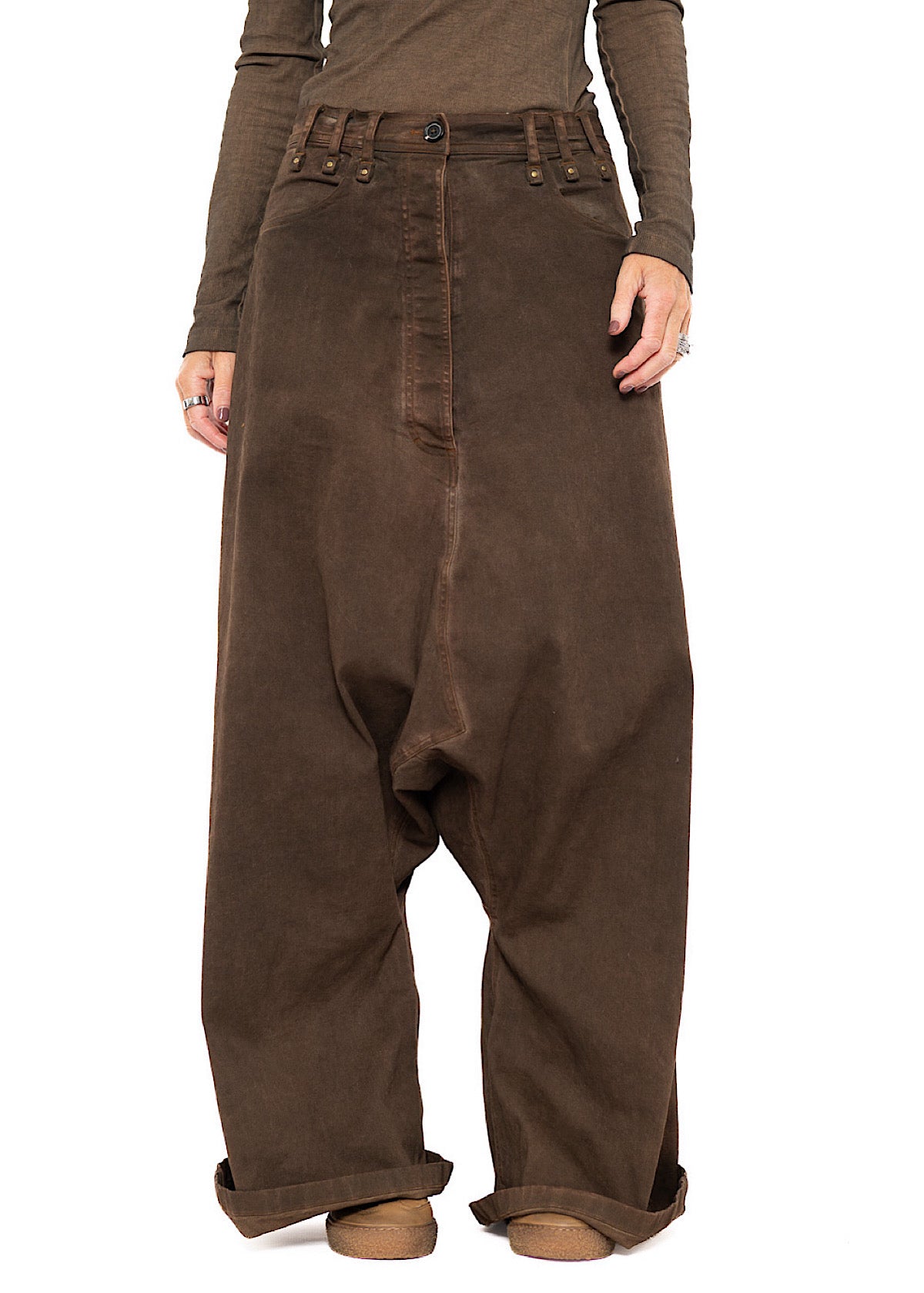 GARMENT-DYED OVERSIZED DENIM TROUSER