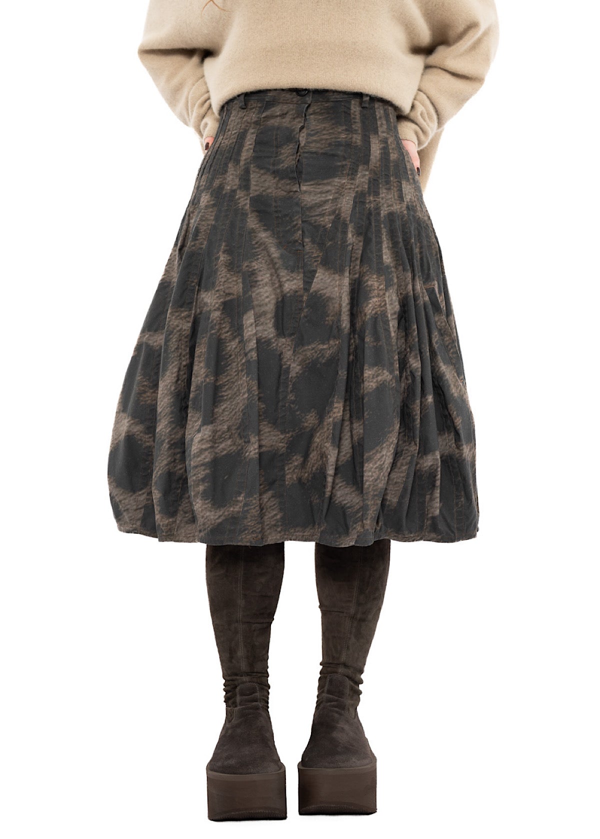 LEOPARD PRINT BALLOON SKIRT