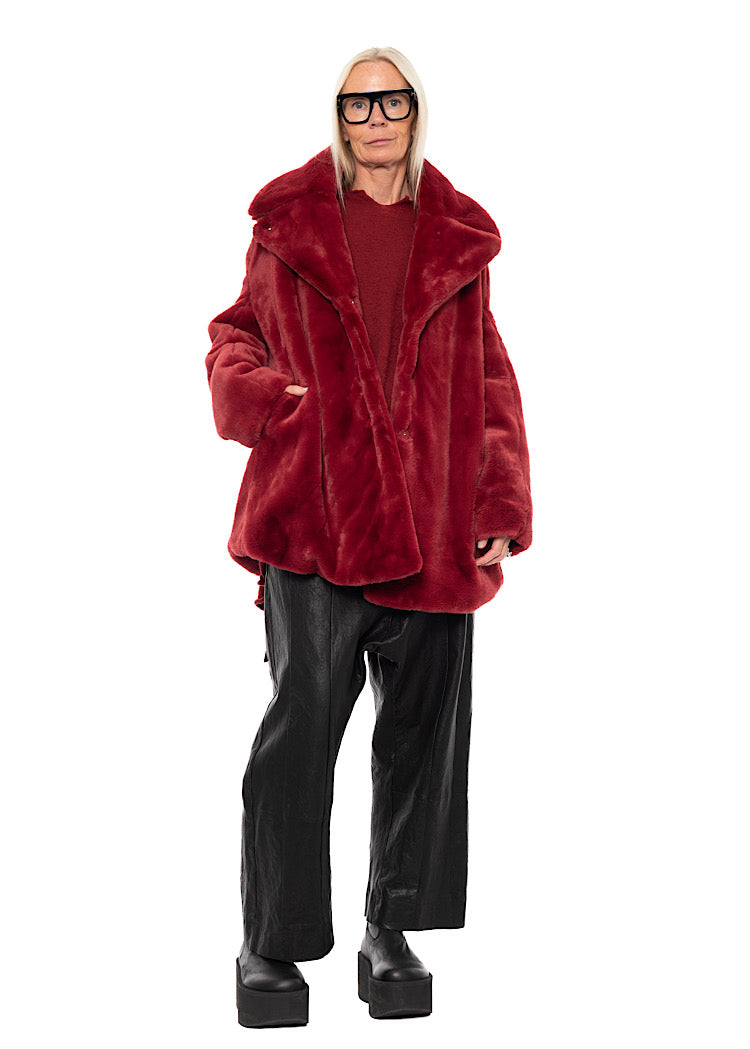 FAUX FUR COCOON JACKET