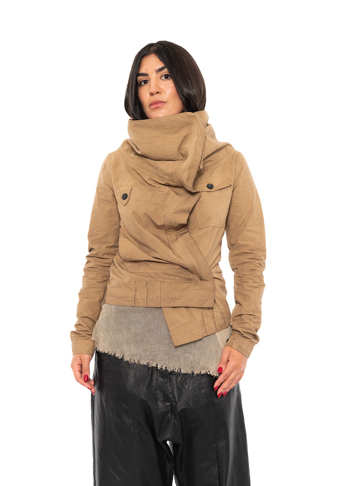 FITTED DETACHABLE FAUX FUR TRIMMED JACKET