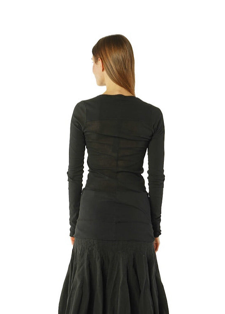 FITTED RIB JERSEY T-SHIRT *GINGER CLOUD* (SHOWN IN BLACK)