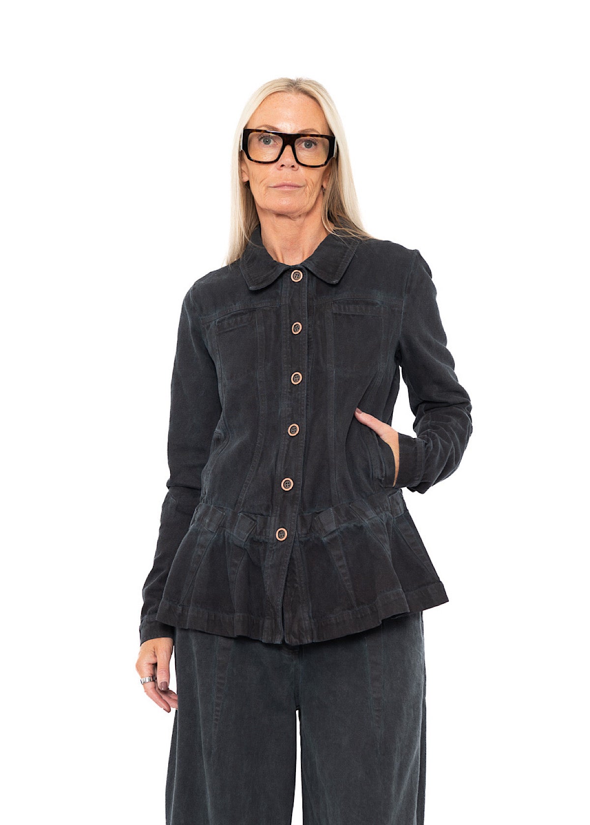 GARMENT-DYED DENIM JACKET