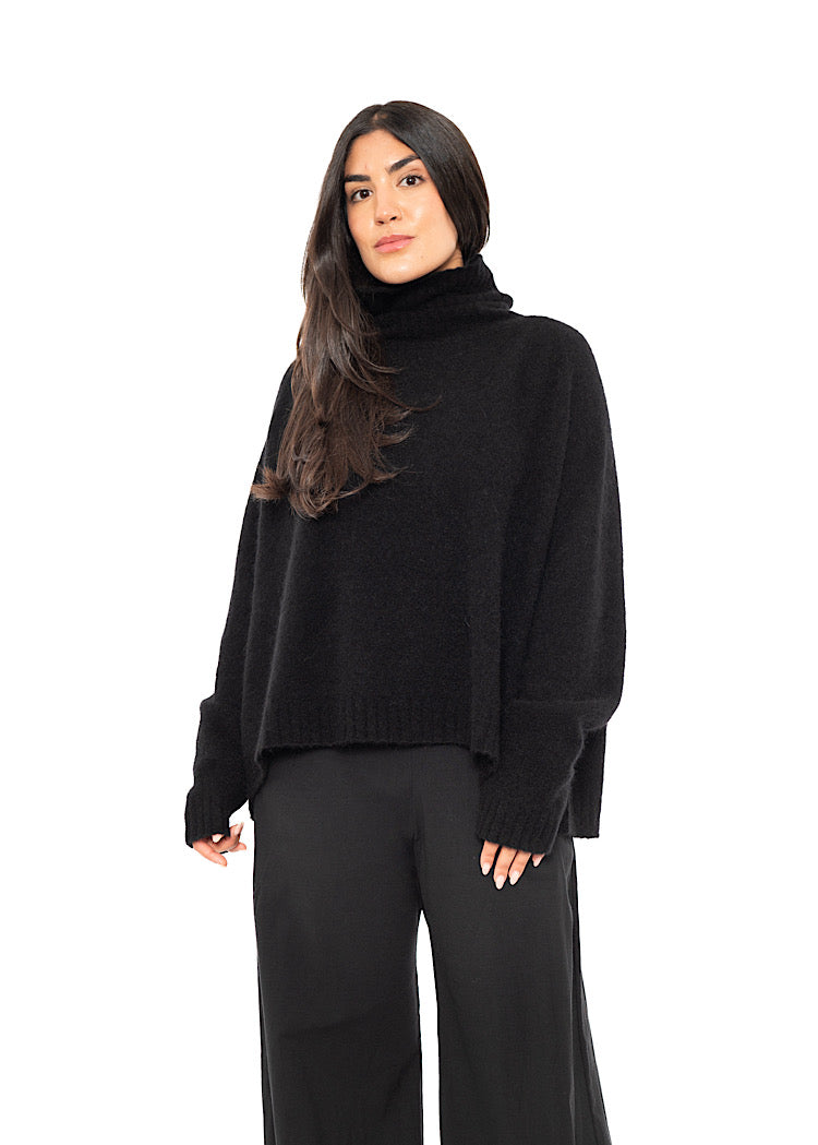 BRUSHED MÉLANGE KNITTED PULLOVER