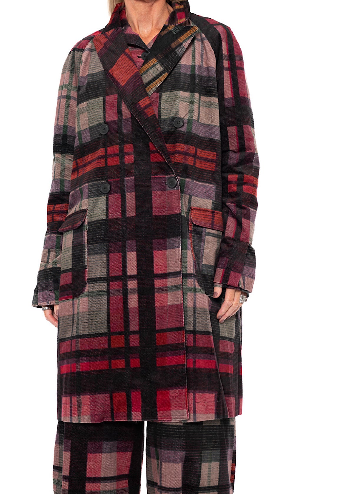 HERITAGE CHECK DOUBLE-BREASTED COAT